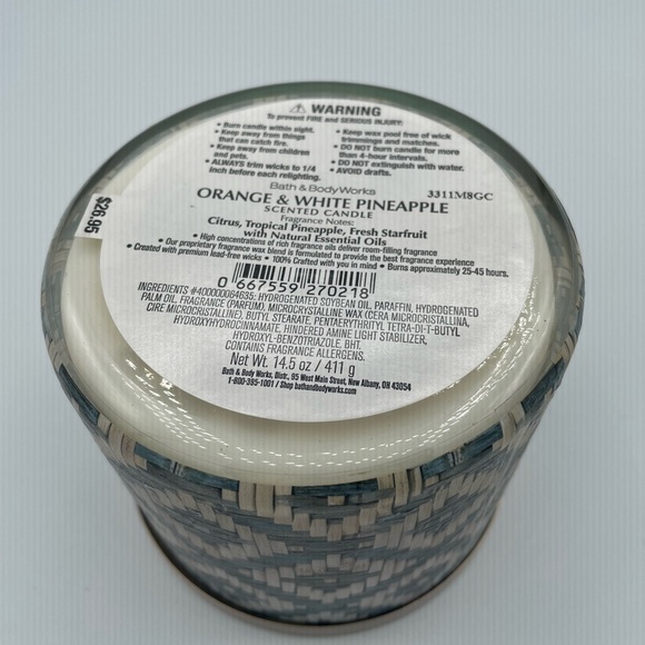 Bali Rainforest Bath and Body Works 3 Wick Candle - Picture 3 of 3